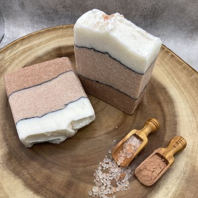 coconut and himalayan salt soap