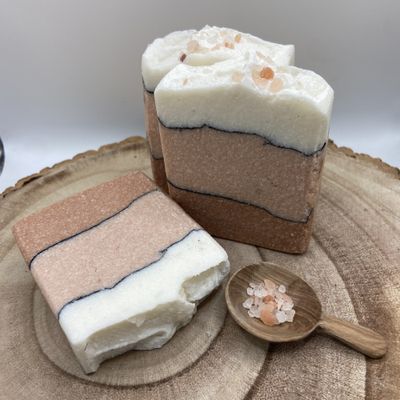 coconut and himalayan salt soap